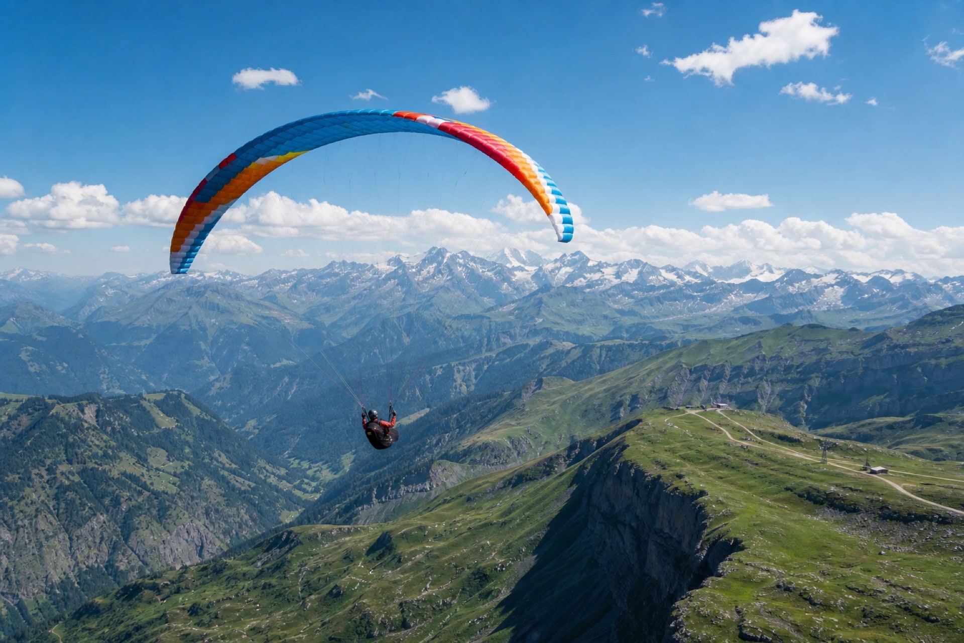 Paragliding over Gudauri